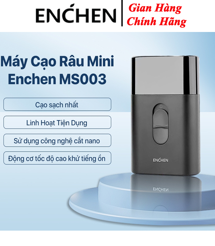 Máy Cạo Râu Mini Enchen MS003 Thiết kế sang trọng và nhỏ gọn - Hàng chính hãng