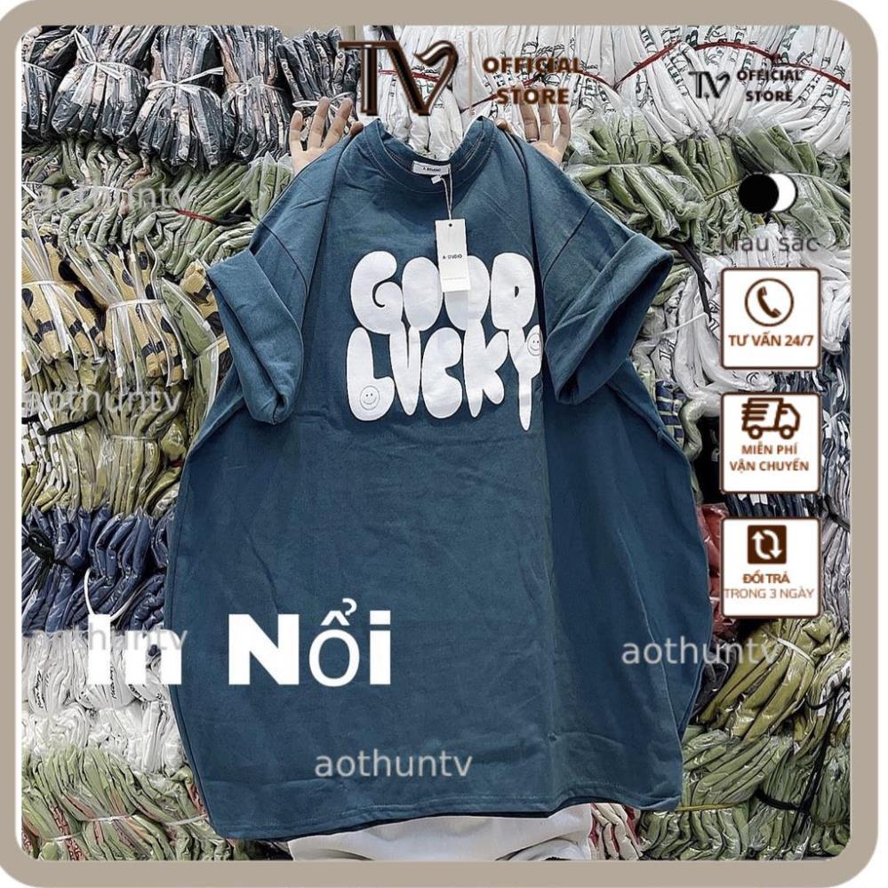 Áo thun nữ ATV  Áo Phông 3158, Áo Thun Dáng Rộng Dấu Quần Unisex Tay Lỡ Nam Nữ