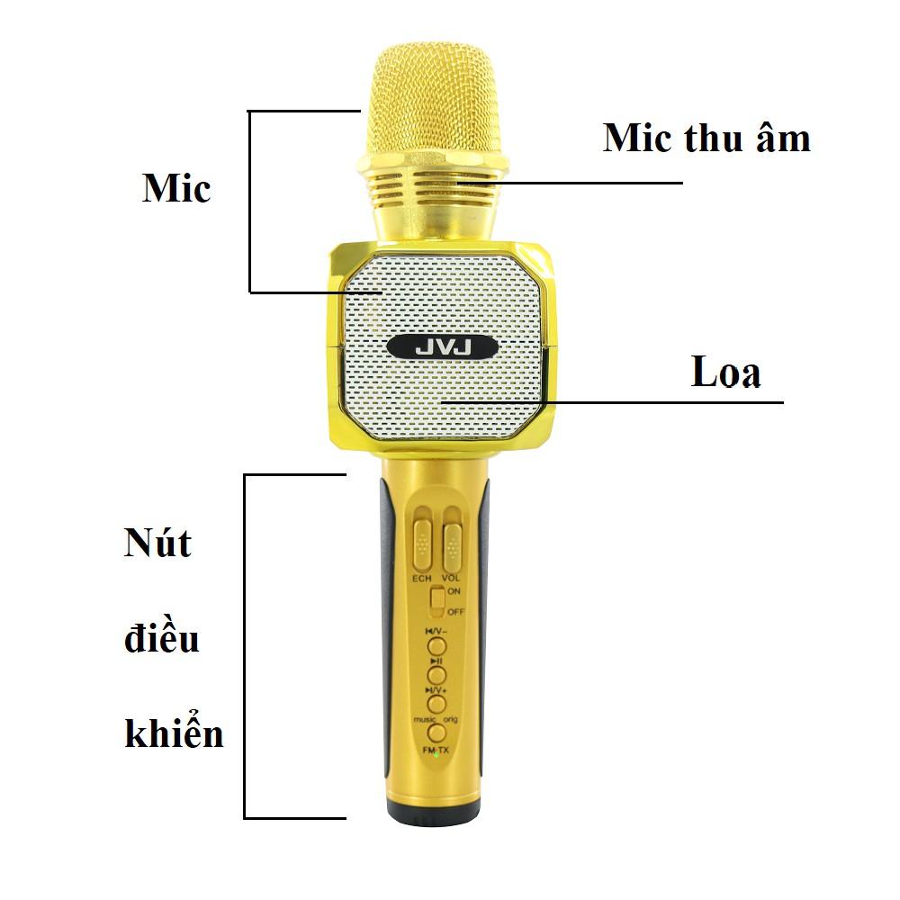 Micro không dây kèm loa Bluetooth Karaoke JVJ SD - 10  -Hàng chính hãng