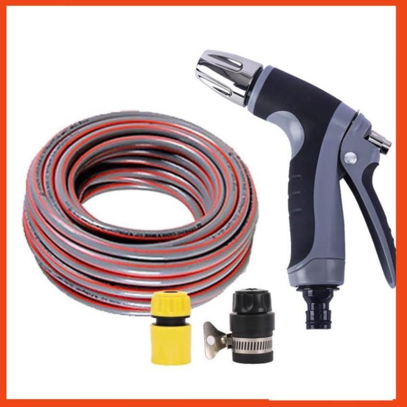 Bộ dây và vòi xịt tăng áp rửa xe tưới cây