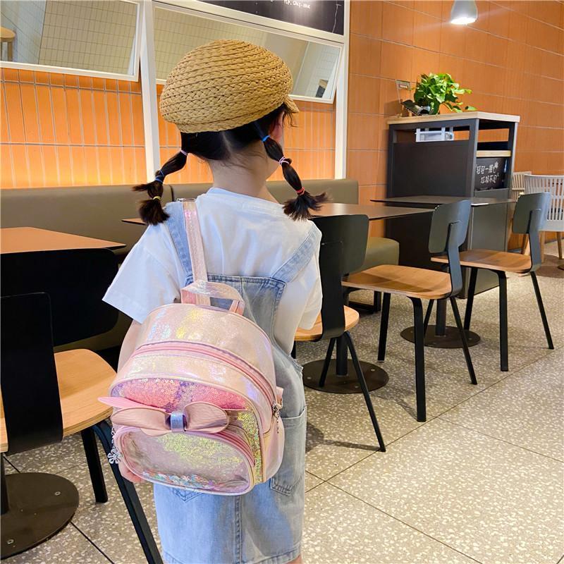 2-6Y Nơ Thiết Kế PU Trẻ Em Ba Lô Mẫu Giáo Schoolbag Hoạt Hình Trẻ Em Ba Lô Trẻ Em Học Túi Dễ Thương Bé Gái Lưng