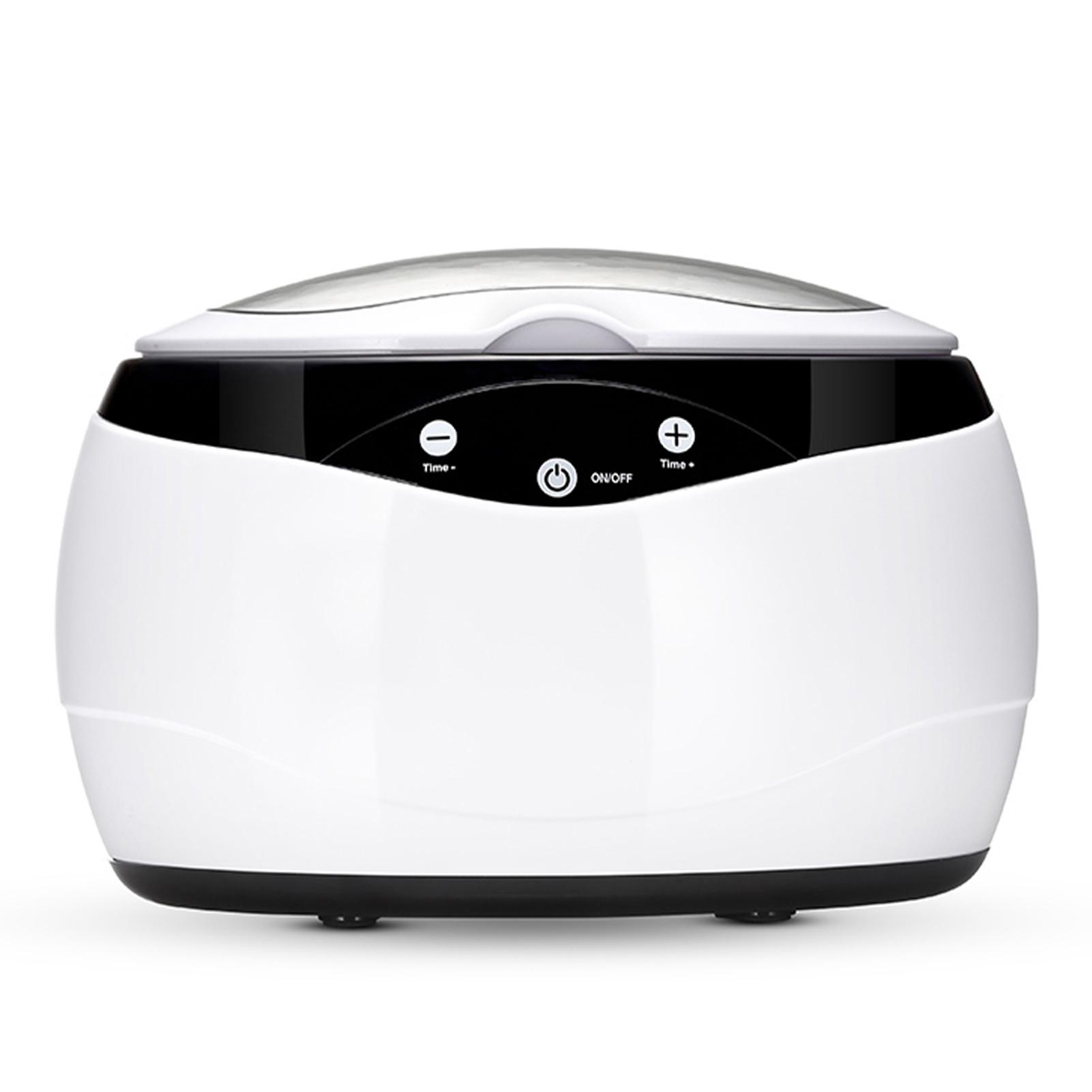 Máy làm sạch phụ kiện như mắt kính, vòng đeo tay, trang sức, vòng cổ,... 42000Hz, rung tần số cao - Đen trắng - Đầu cắm của Hoa Kỳ