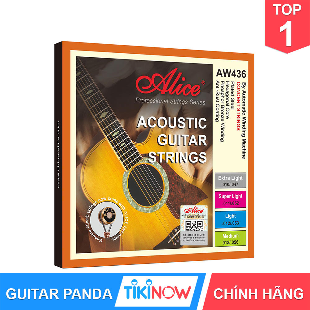 Dây Đàn Guitar Acoustic Cao Cấp Alice AW436 GUITAR PANDA