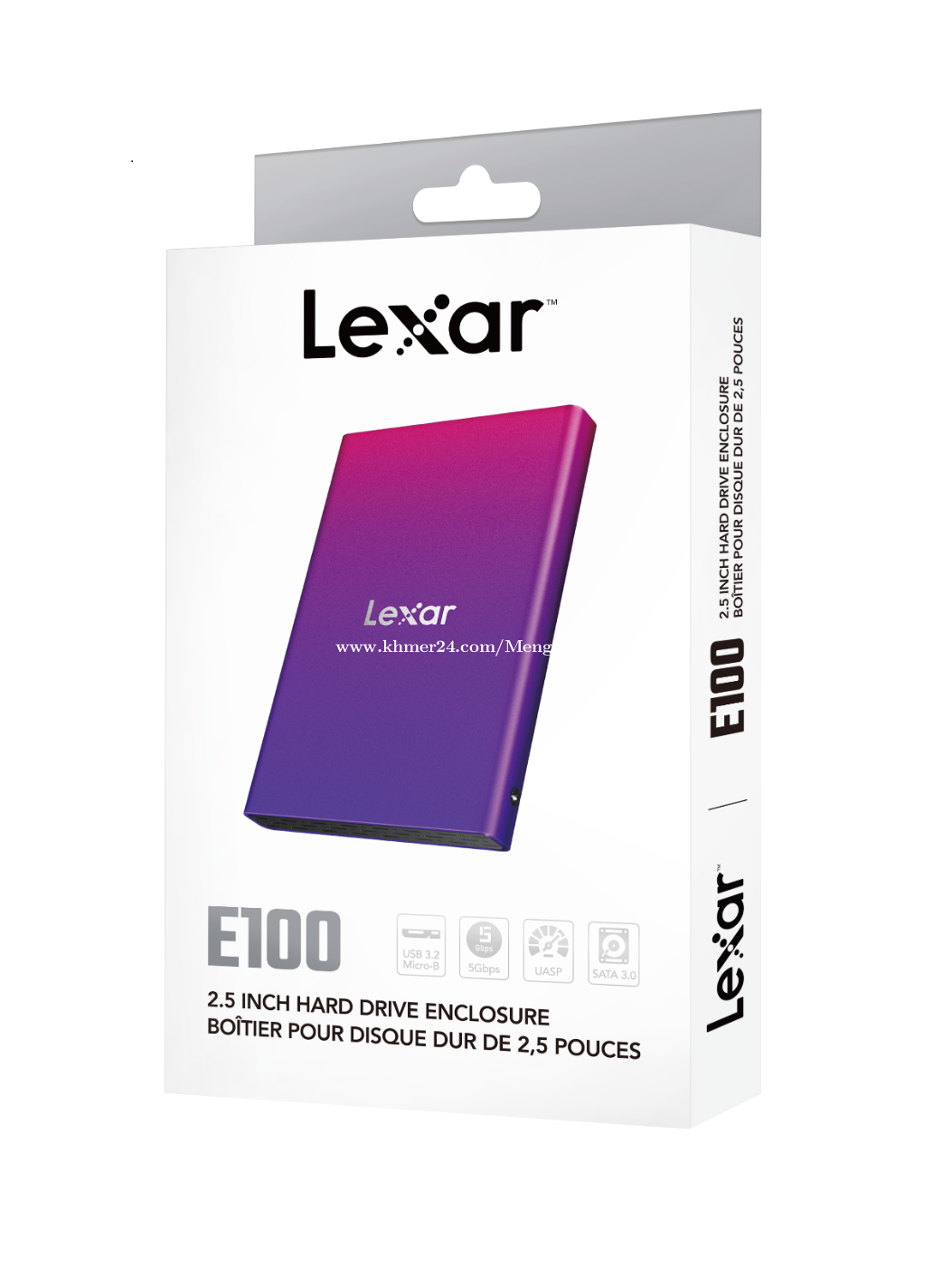 Hộp box SSD Lexar E100 | gắn SSD 2.5 inch dung lượng 128G - 8TB | Giao tiếp USB 3.2 Gen 1 - Bảo hành 1 năm - Hàng Chính Hãng