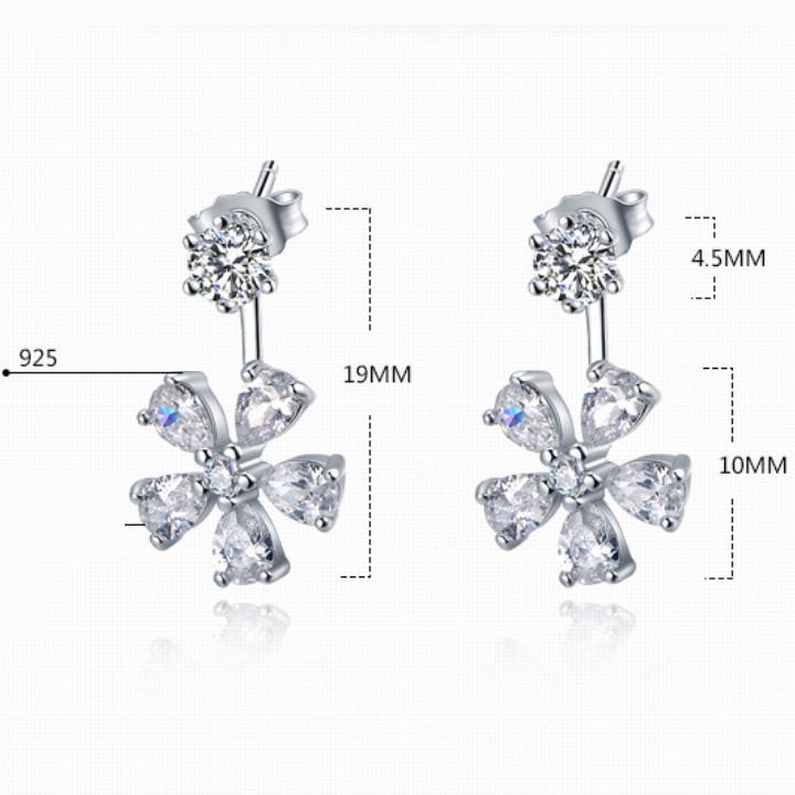 Bông tai hoa nạm đá xinh xắn BHBT343