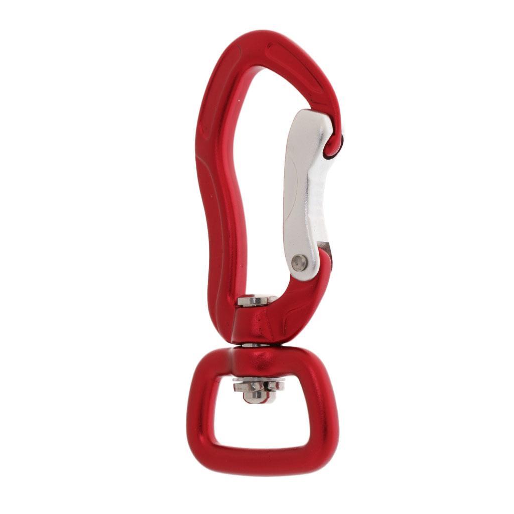 2pcs Aluminum Alloy Swivel Eye Snap Hook Carabiner Clip for Climbing, Camping, Hiking, Mountaineering or Backpack Hook, Keychain