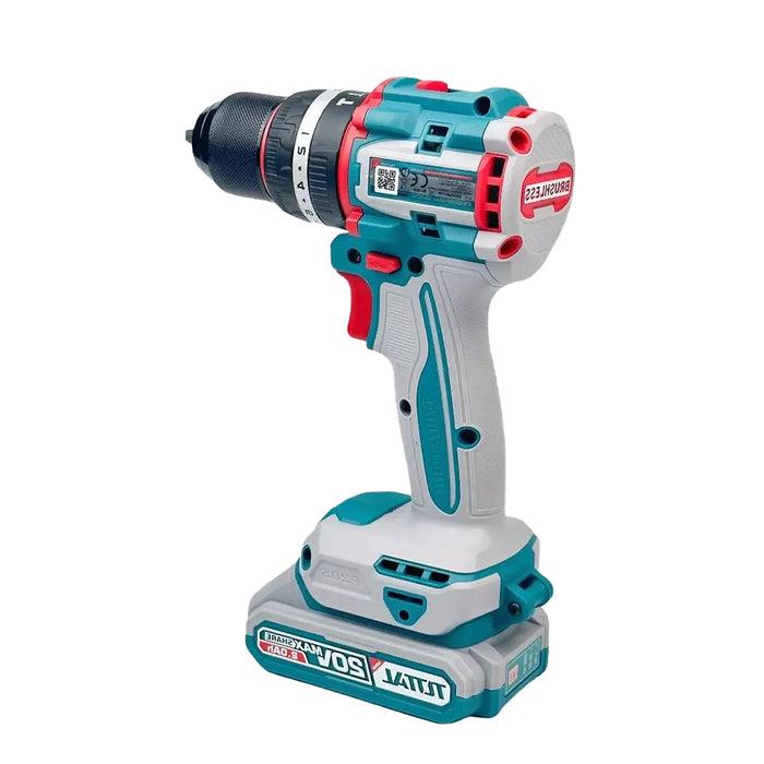 MÁY KHOAN BÚA KHÔNG CHỔI THAN DÙNG PIN 20V 86NM TOTAL TIDLI20868 - HÀNG CHÍNH HÃNG