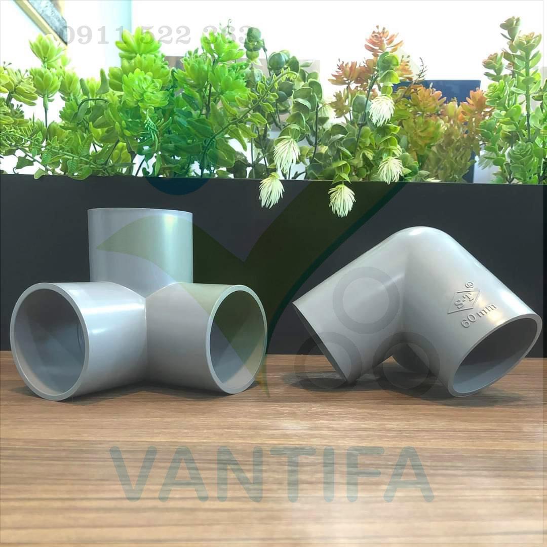 Chữ thập góc Nhựa PVC Phi 21, 27, 34, 42, 48