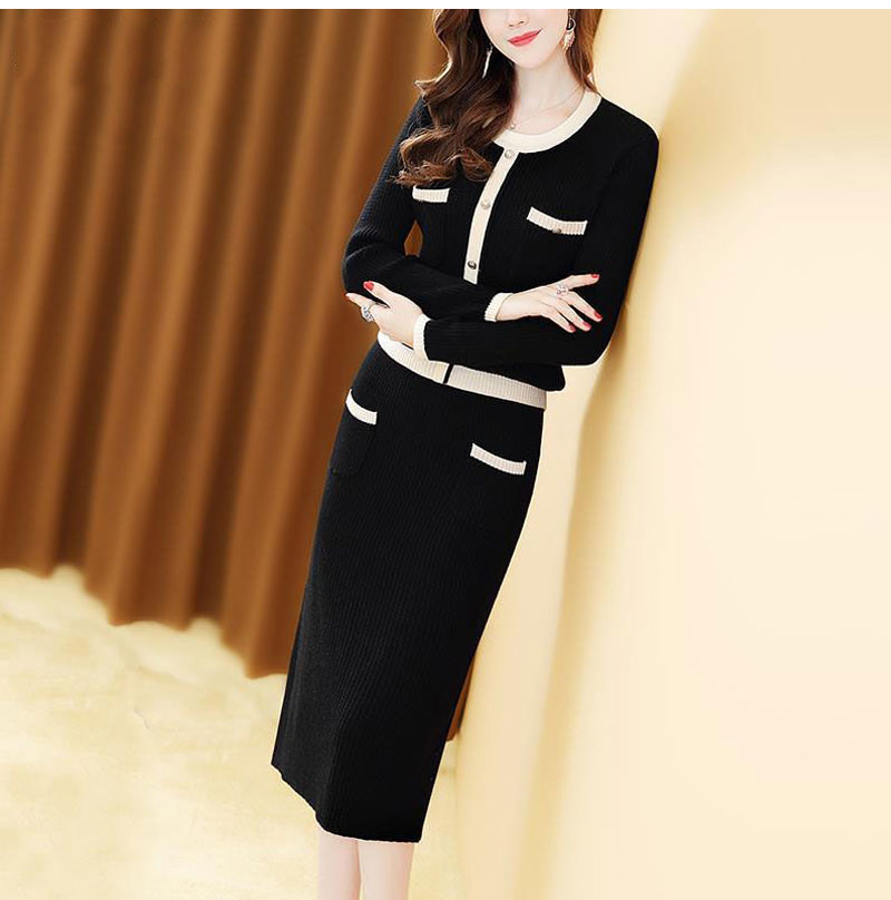Đầm Len Hai Mảnh Công Sở Thanh Lịch VH03 - Hàng Quảng Châu Cao Cấp