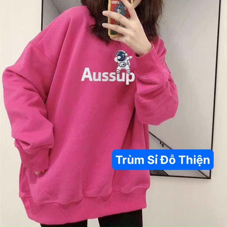Áo hoodie nam Aussup Phi Hành Gia Chất nỉ bông cao cấp Đủ Size cho nam nữ mặc nhà học chơi ấm áp mùa đông,chống nắng hè