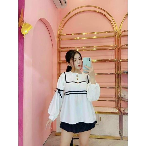 Áo babydoll viền -dưới 55kg-Carotshop