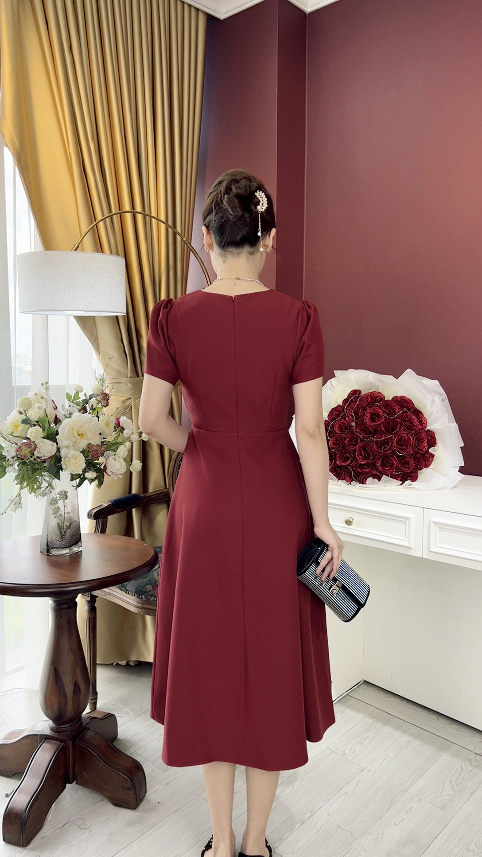 Áo Trung Niên [ Linh Trà ] (TM 861) Bigsize Màu Sắc Trẻ Trung Tươi Sáng Họa Tiết Sang Trọng Đi Làm Đi Tiệc Cho Bà Cho Mẹ