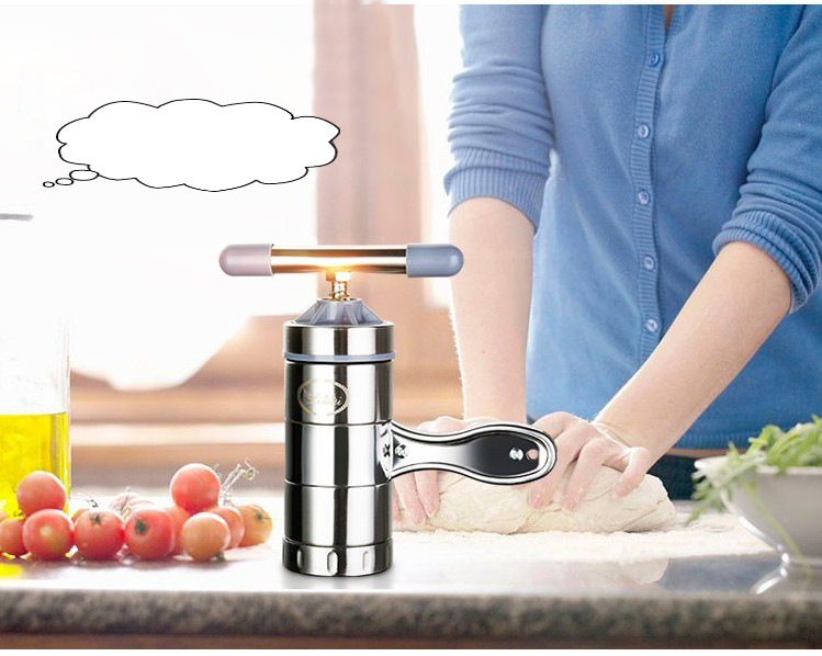 Máy Làm Bún Tươi, Dụng Cụ Làm Mì Sợi Gia Đình 5 Lưỡi Cắt, An Toàn, Bền Đẹp, INox Cao Cấp