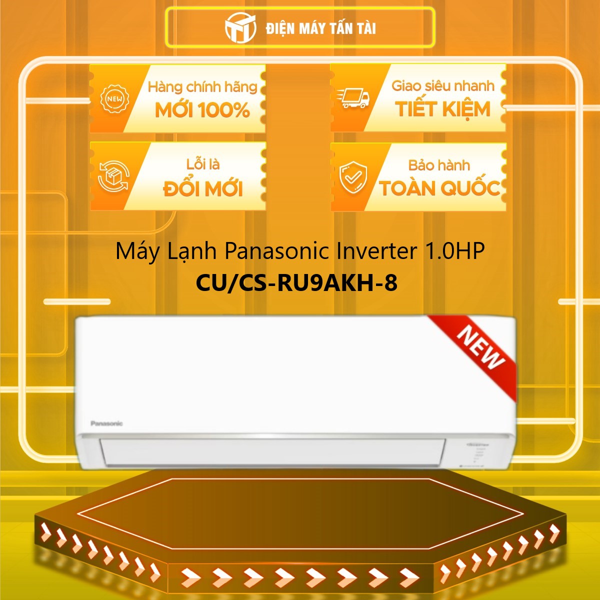 Máy Lạnh Panasonic CU/CS-RU9AKH-8 Inverter 1HP - Hàng Chính Hãng (Chỉ Giao HCM)