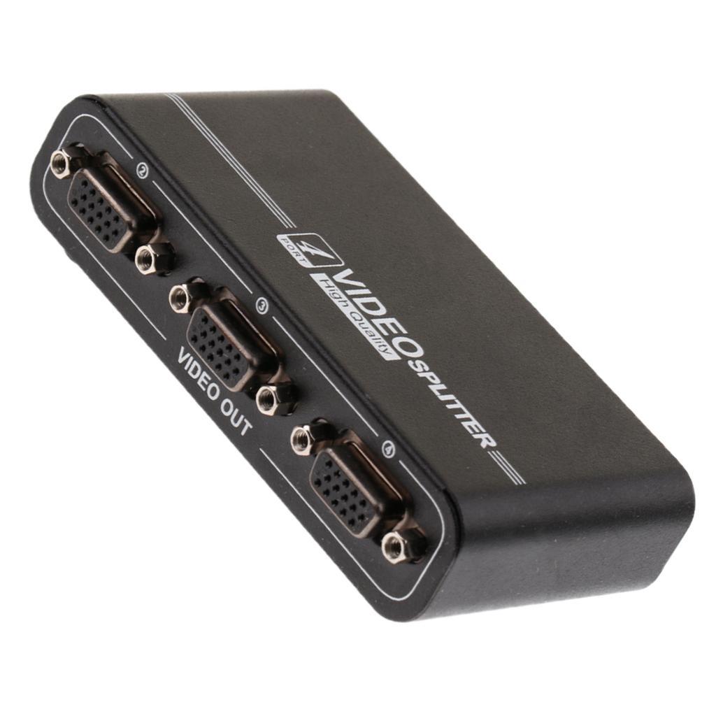 4Port VGA Video Splitter Switch Box Sharing 1 PC to 4 Monitor Support 550MHz