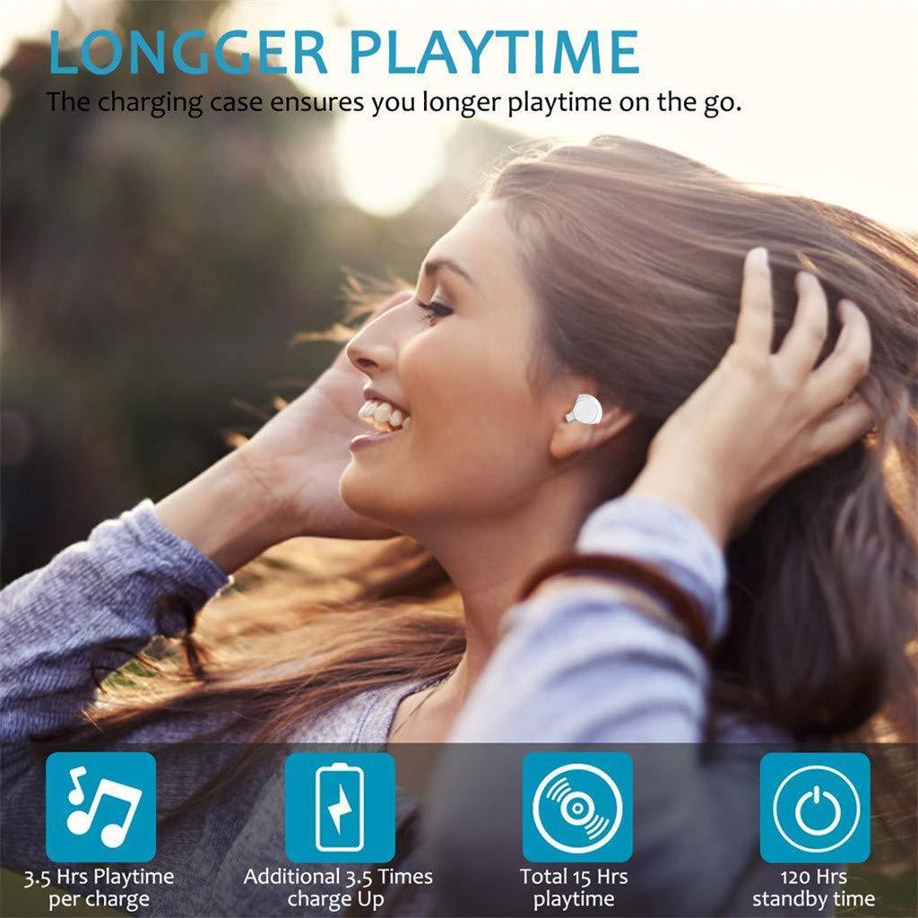 Handsfree Mini Bluetooth Headphones Wireless Earphones White