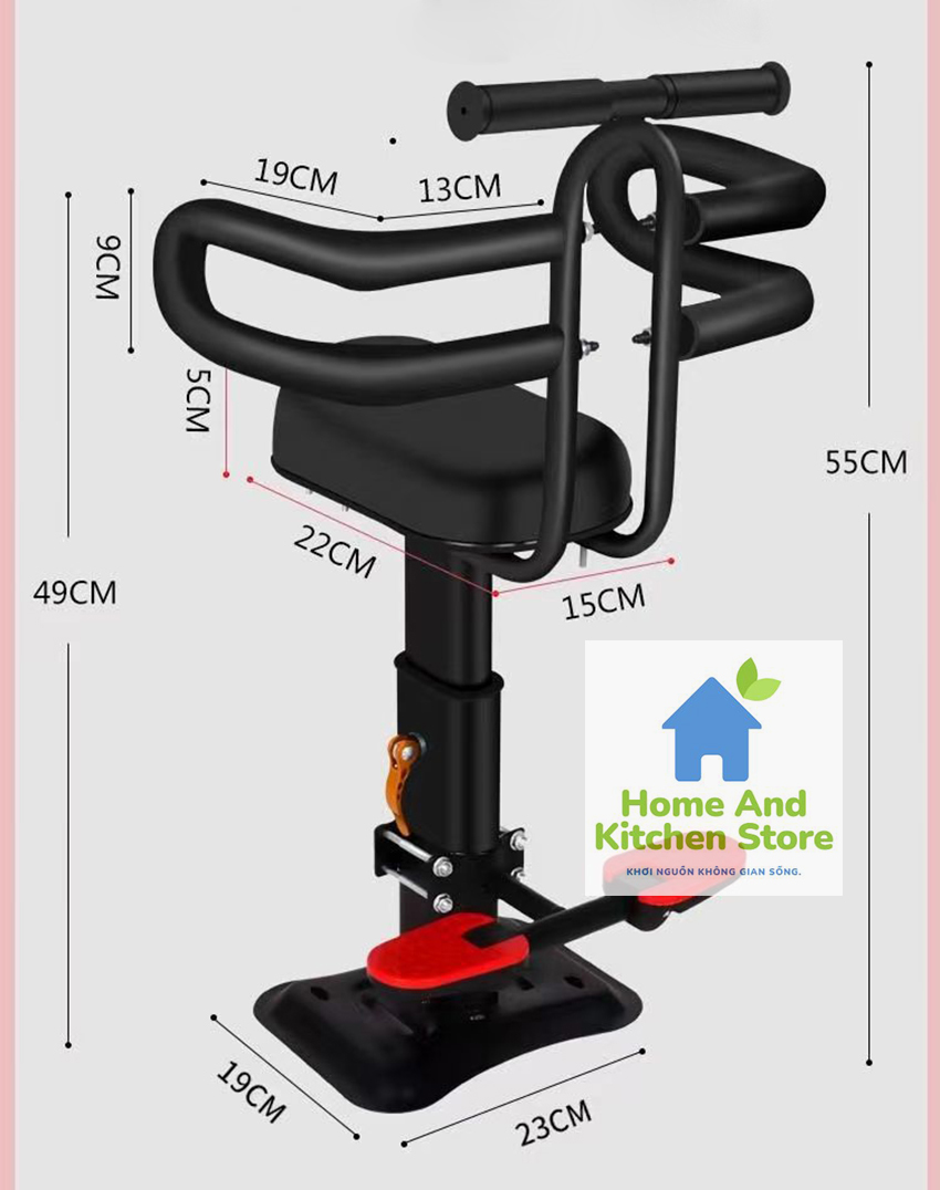 Ghế ngồi xe máy điện- xe ga cho bé CÓ CHỈNH CHIỀU CAO, ghế ngồi xe máy cho bé,  ghế trước xe máy