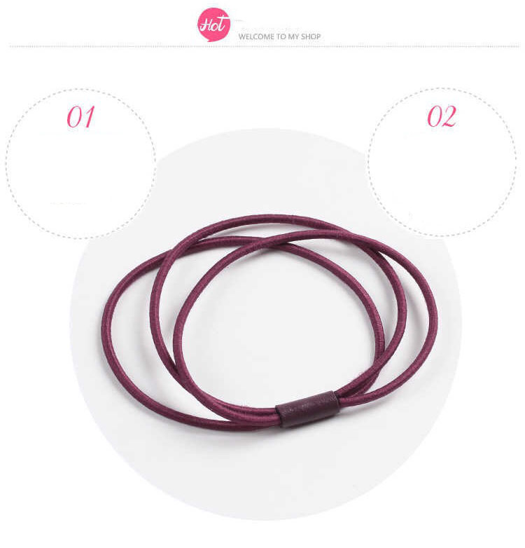 Combo 5 Dây Chun Buộc Tóc, Thun Cột Tóc Mảnh 3 Vòng Màu Sắc Nhã Nhặn SC23
