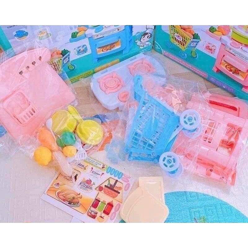 Bộ đồ chơi nấu ăn nhà bếp Kit Dream, kèm xe đẩy cho bé