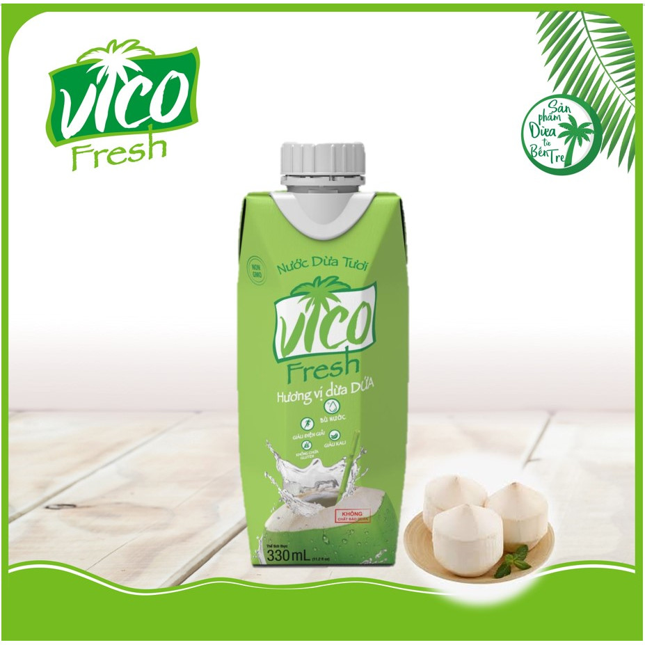 1 HỘP NƯỚC DỪA  DỨA VICO FRESH 330ML