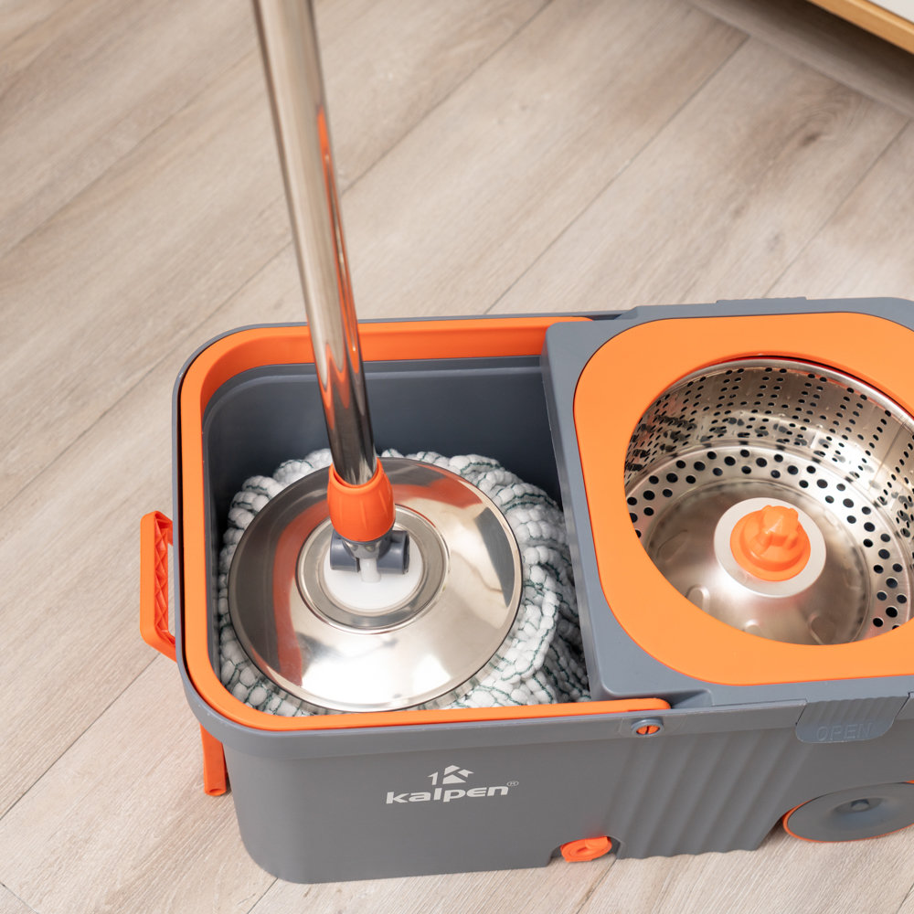 Bộ cây lau nhà xoay 360 độ Kalpen G5 tặng kèm 2 bông lau - Hàng chính hãng