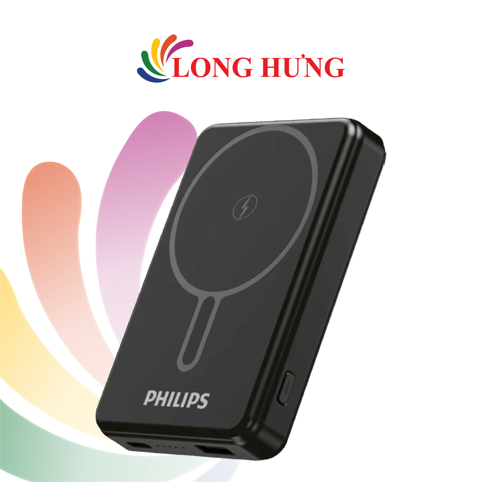 Sạc dự phòng từ tính Philips Power Bank Wireless 15W 10000mAh DLP6759CB/70 - Hàng chính hãng