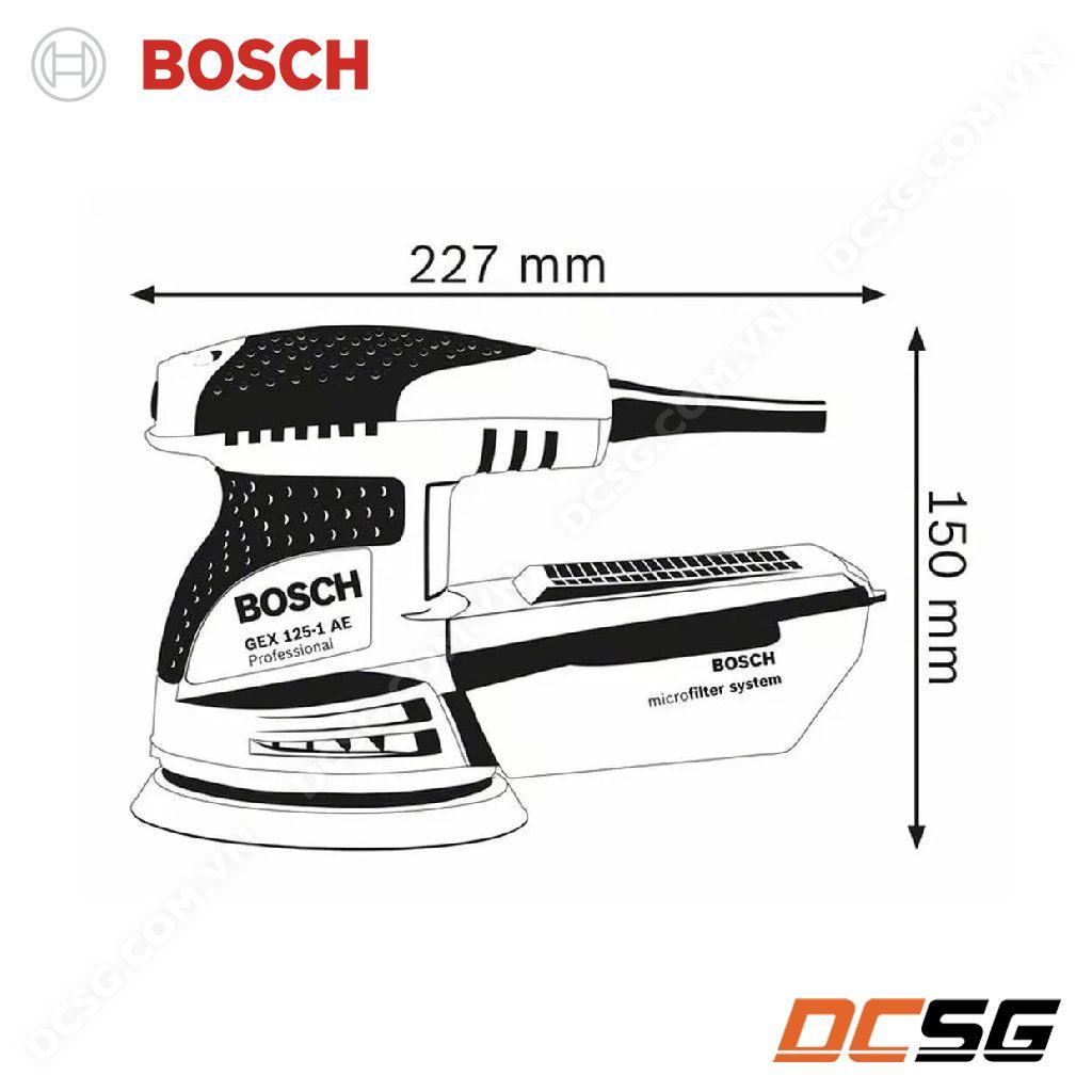 Máy chà nhám lệch tâm 125mm GEX125-1AE Bosch 06013875K0 | DCSG