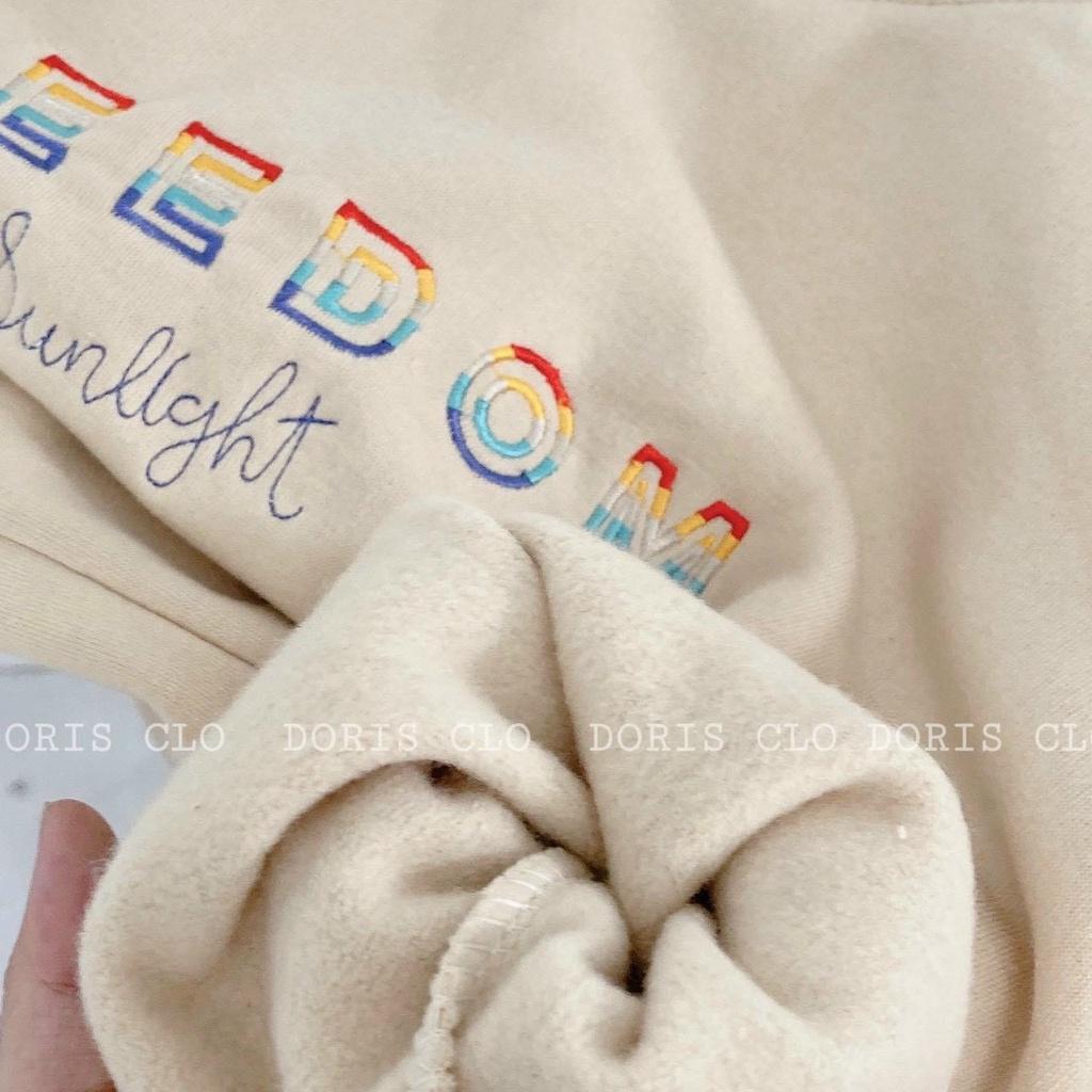 Áo Hoodie Nỉ Unisex Freedom Chất Thêu mịn Đẹp