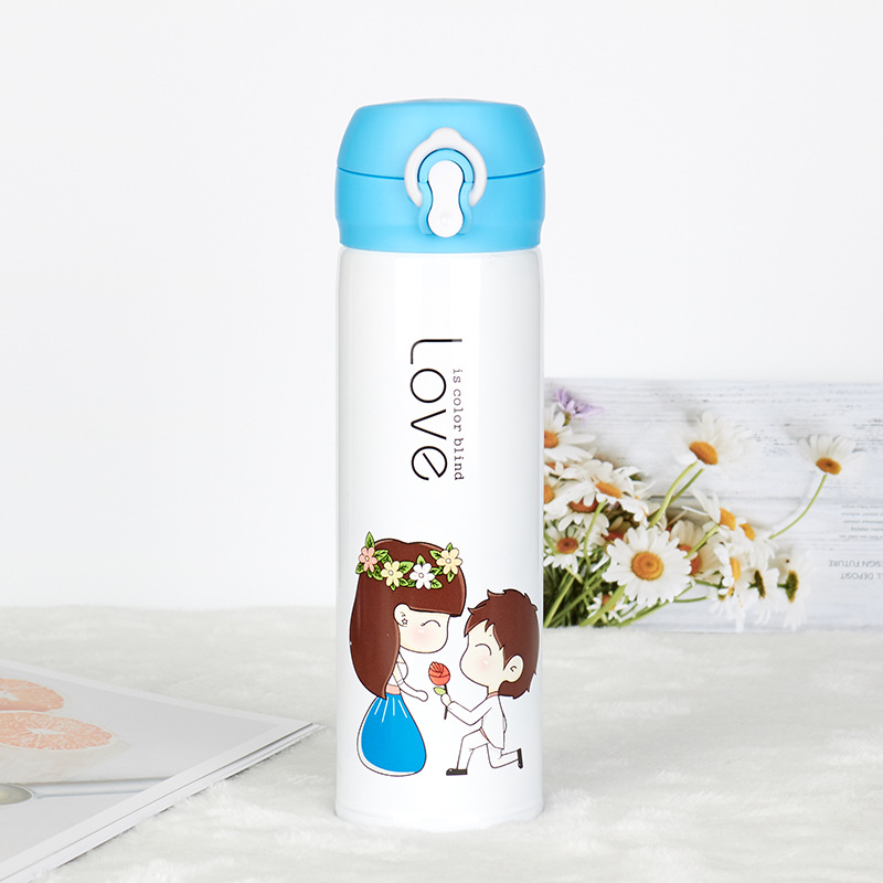 Bình Giữ Nhiệt Hoạ Tiết Cặp Đôi Dễ Thương 500ml