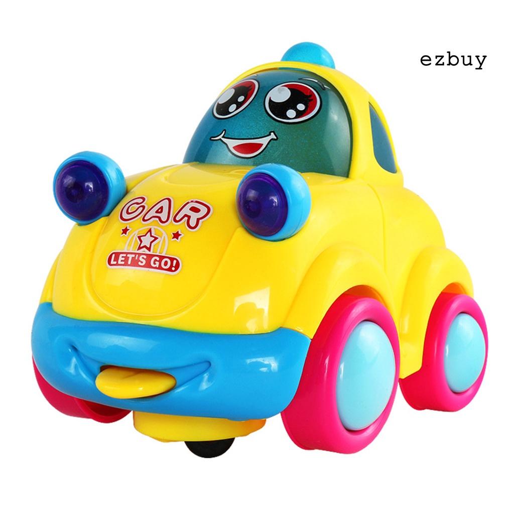 EY-Baby Cute Cartoon Multifunctional Universal Wheel Toy Car with Sound Light