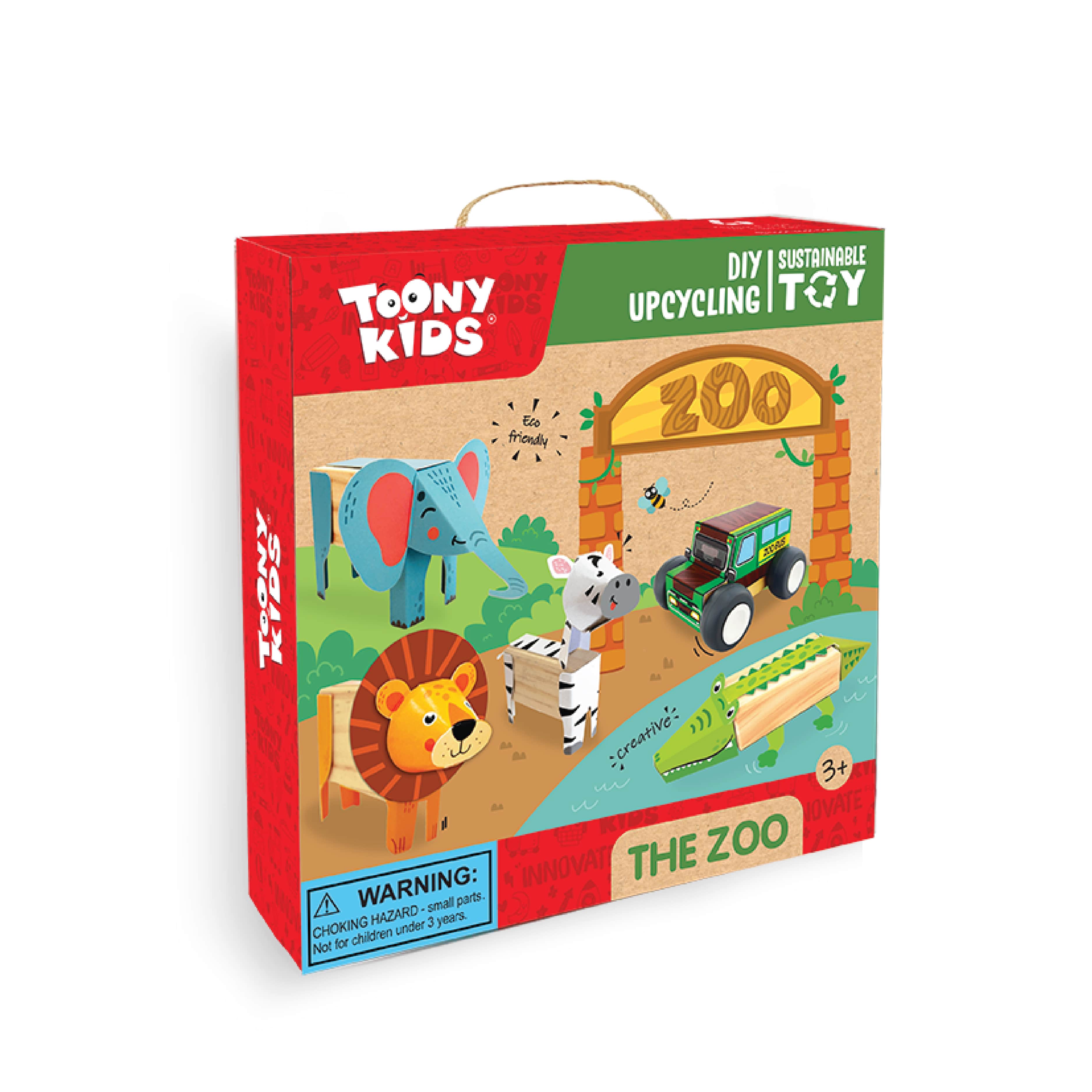 Bộ Đồ Chơi DIY TOONYKIDS Sở Thú Kì Diệu The Zoo TN00224-001 [Tặng Kèm Sticker