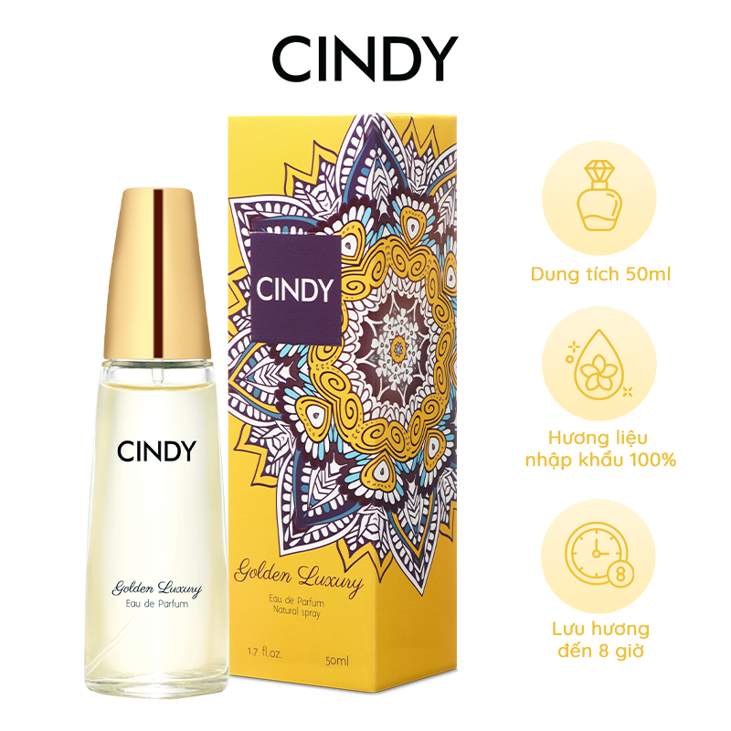 Nước hoa cho nữ Cindy Golden Luxury mùi hương sang trọng quyến rũ 50ml