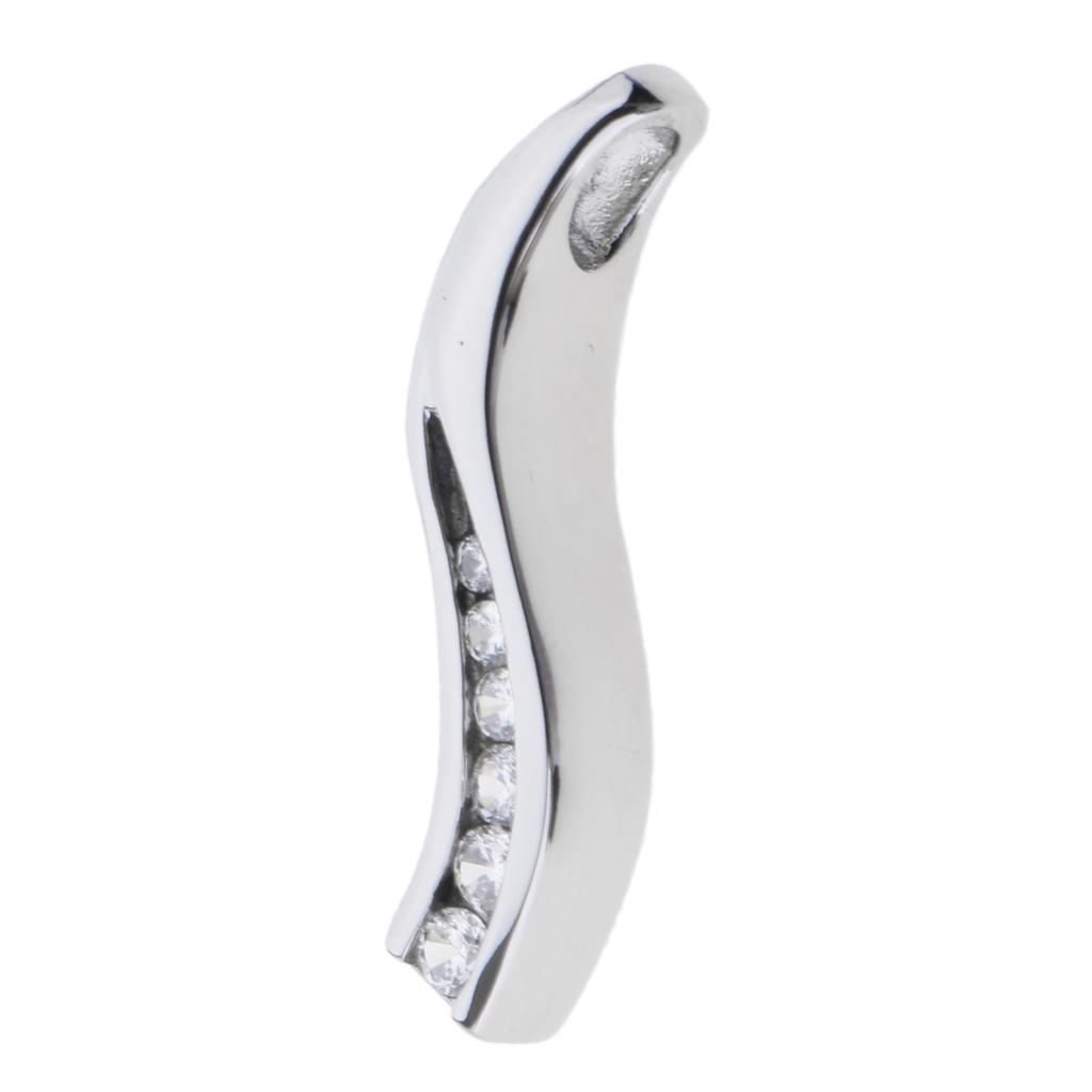 S Shape Stainless Steel Cremation Pendant for Human Pets Ashes Screw Open