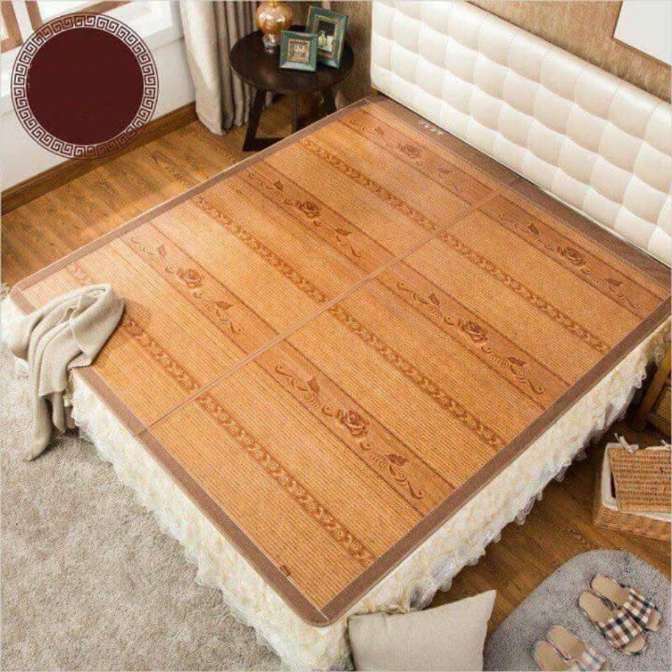 Chiếu Trúc Cật Tăm Rồng Mát Lạnh - Hoạ Tiết Đẹp 1m6x2m
