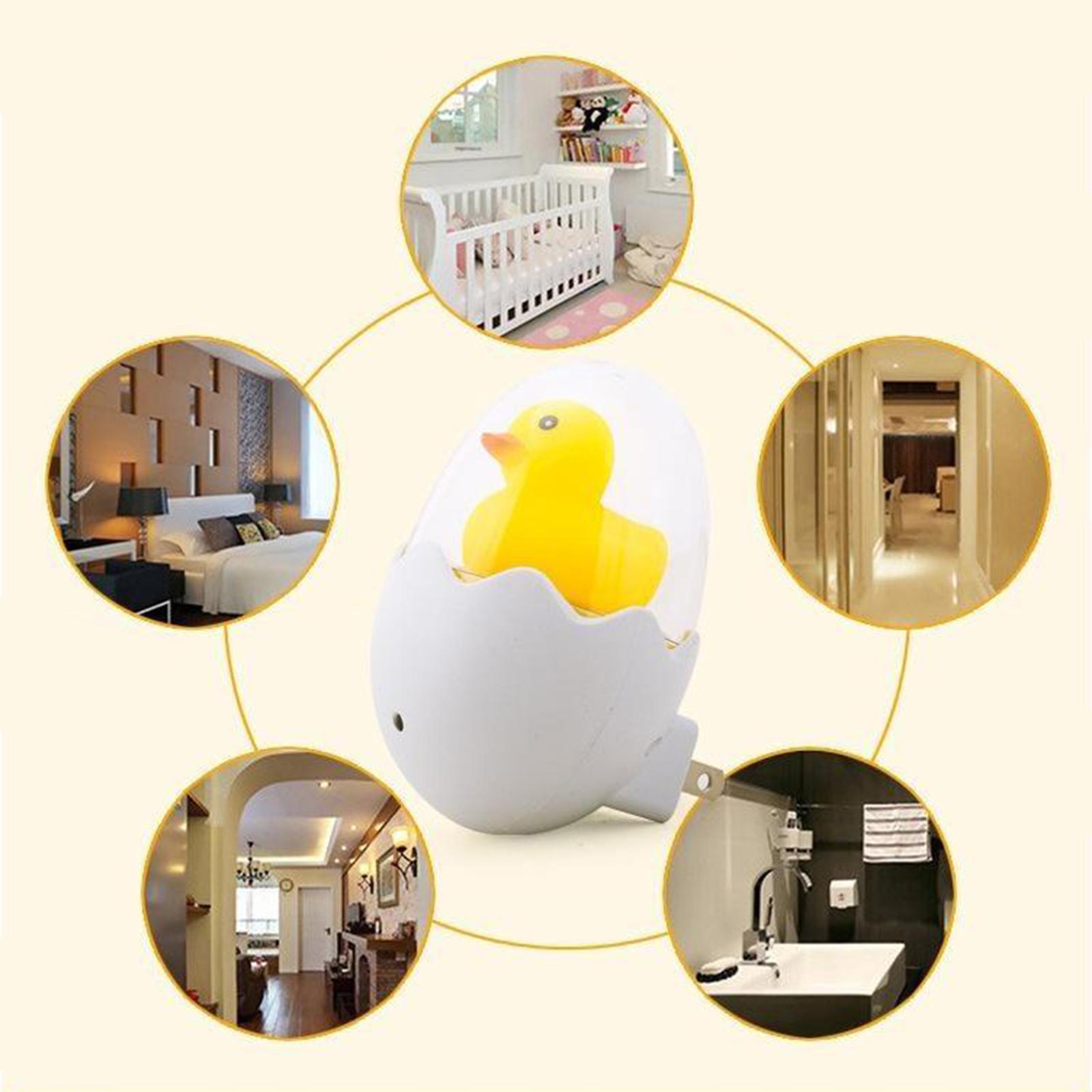 Yellow Duck LED Night Light Sensor Control Dimmable Wall Lamp for Home Bedroom Hallway Kids Room Christmas Gift Nightlight,
