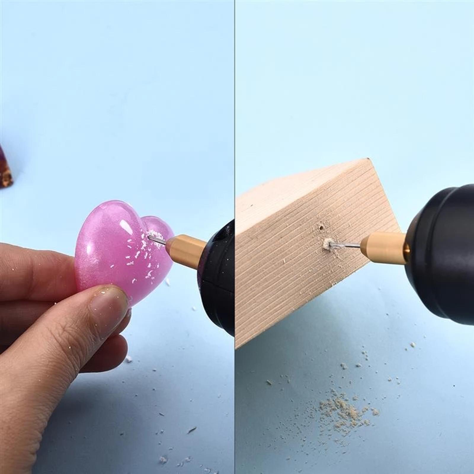 Mini Electric Hand Drill with 5Pcs Drill Bits Handheld Small Micro USB Drill for Jewelry
