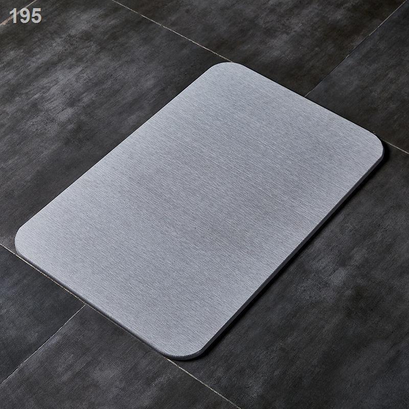 Diatom bùn mềm thảm diatomite thấm nước lau chân nhà bếp nhanh khô phòng tắm chống trượt trải sàn đẹp