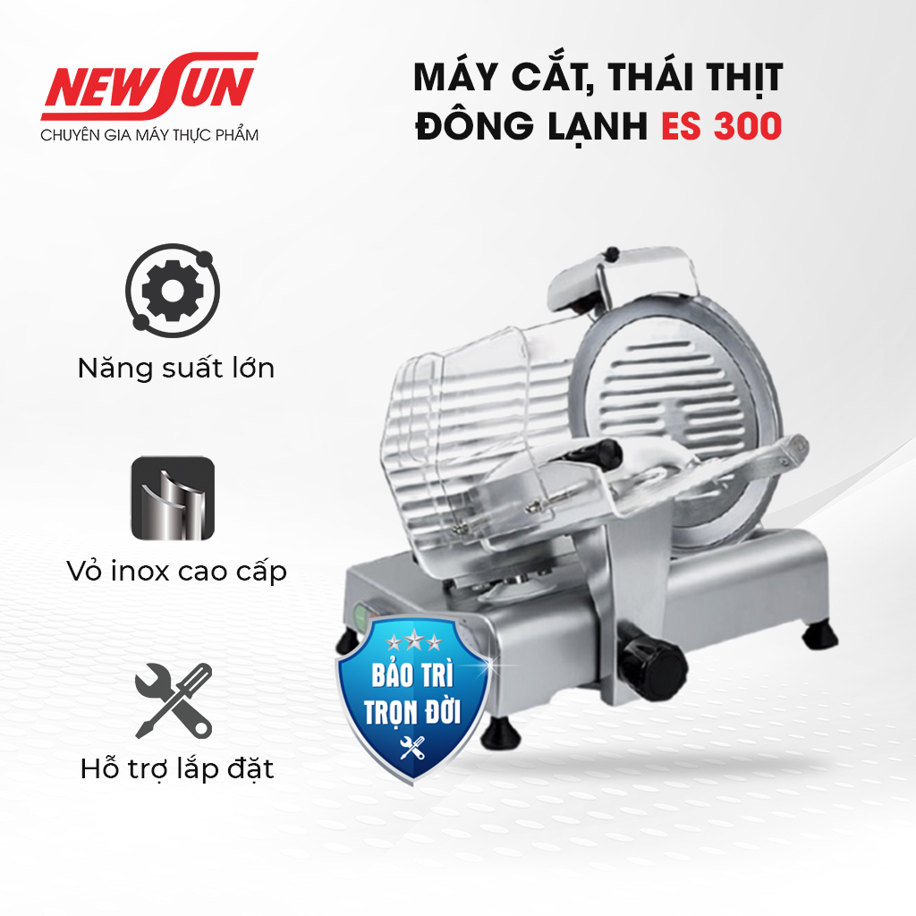 Máy Thái Thịt Đông Lạnh ES 300 NEWSUN, Thái lát Mỏng Đều Nhanh