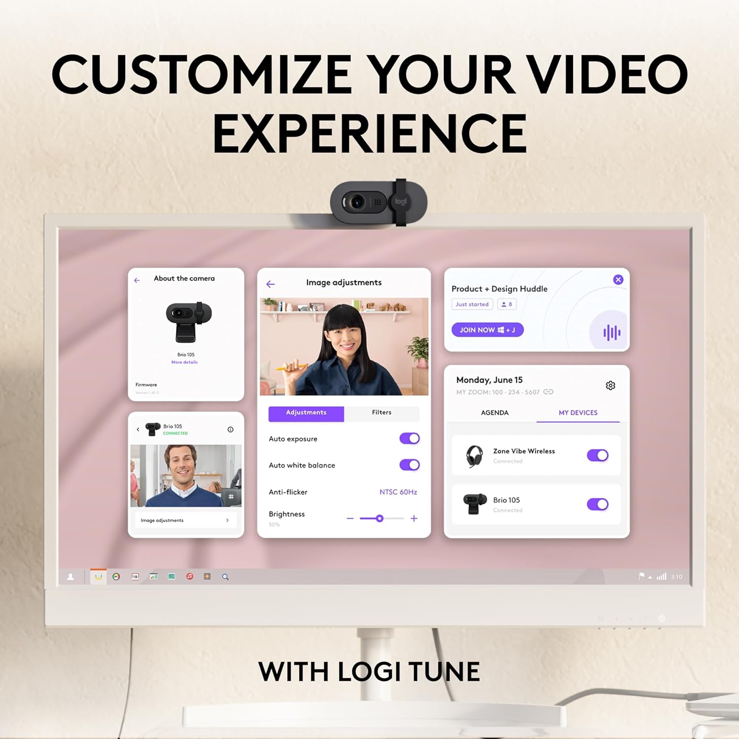 Webcam Logitech Brio 105 Full HD  - hàng chính hãng