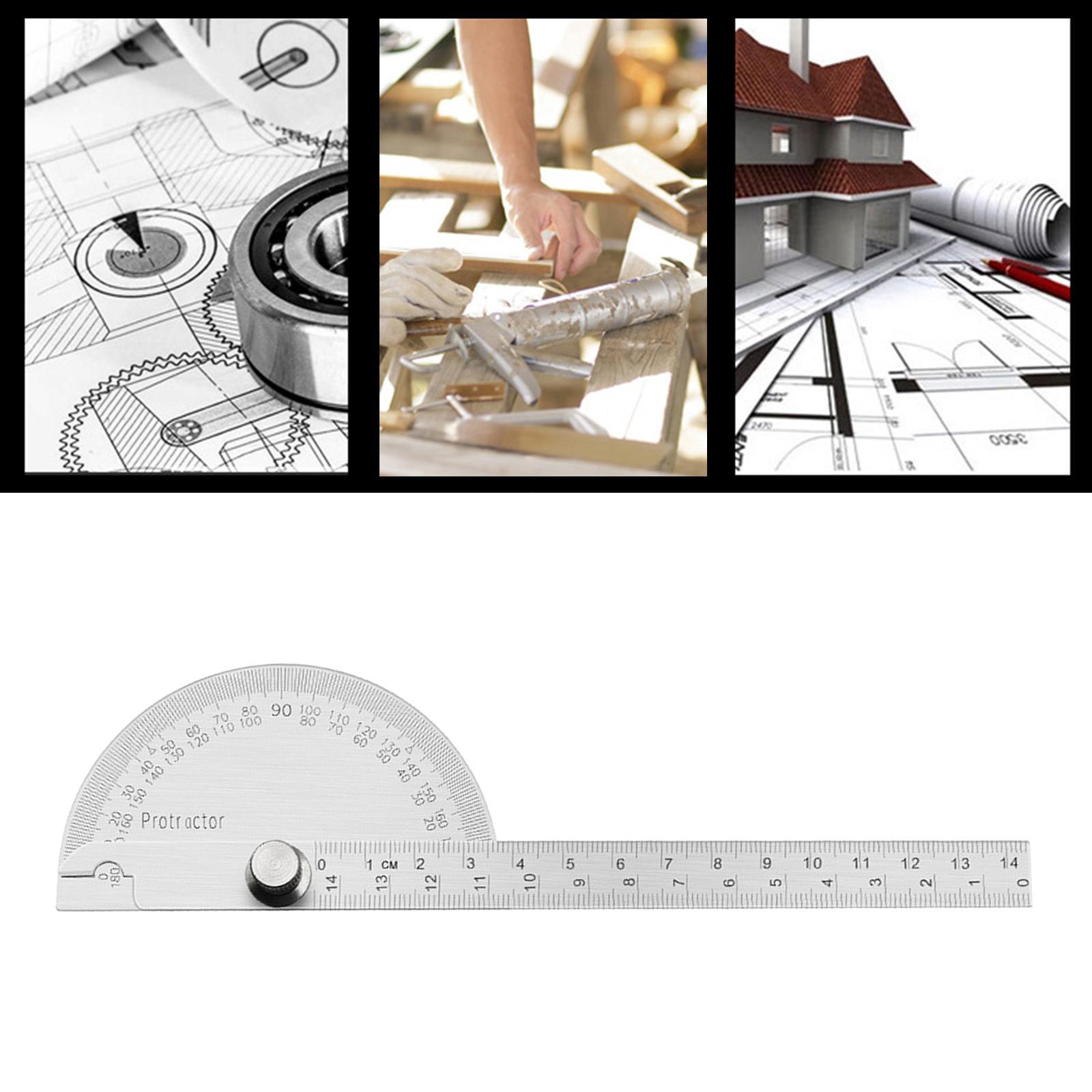 180 Degree Protractor Ruler Woodworking Ruler Angle Measure Tool