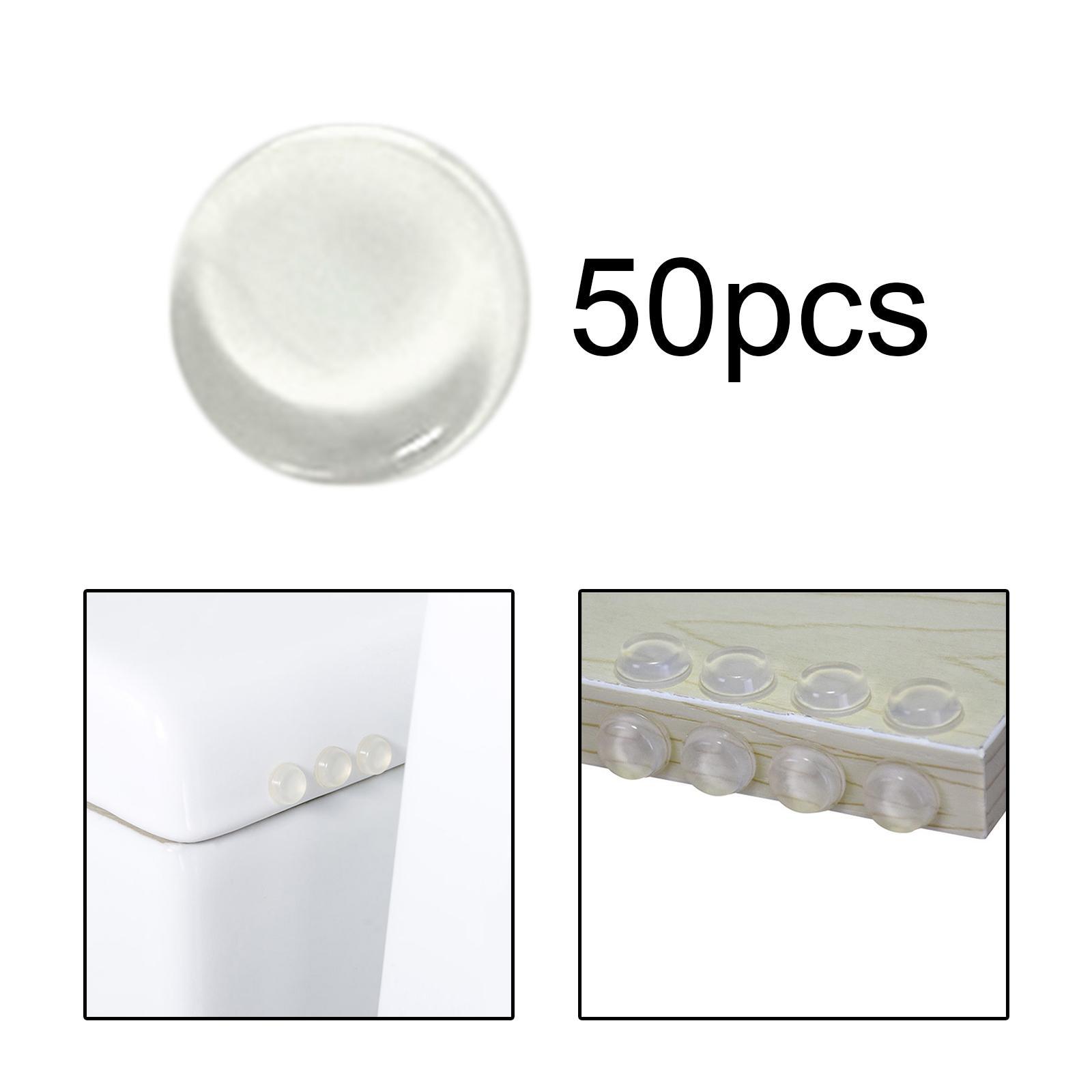 50x Door Stopper Kitchen Furniture Anti Collision Rubber Bumper Pads