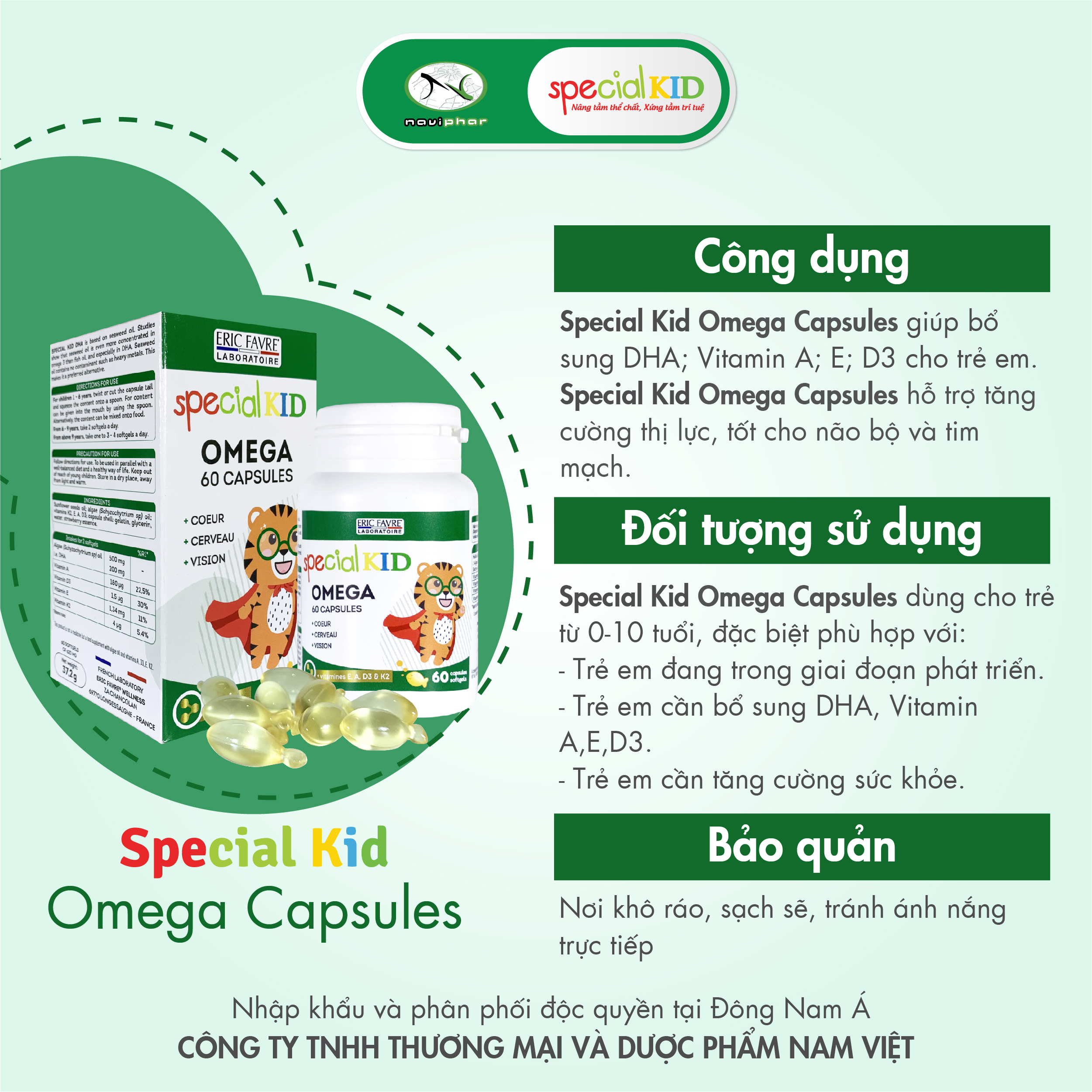 TPBVSK Special Omega Capsules - Tinh dầu bổ sung Omega, DHA - Tốt cho não bộ và tim mạch, hỗ trợ tăng cường thị lực