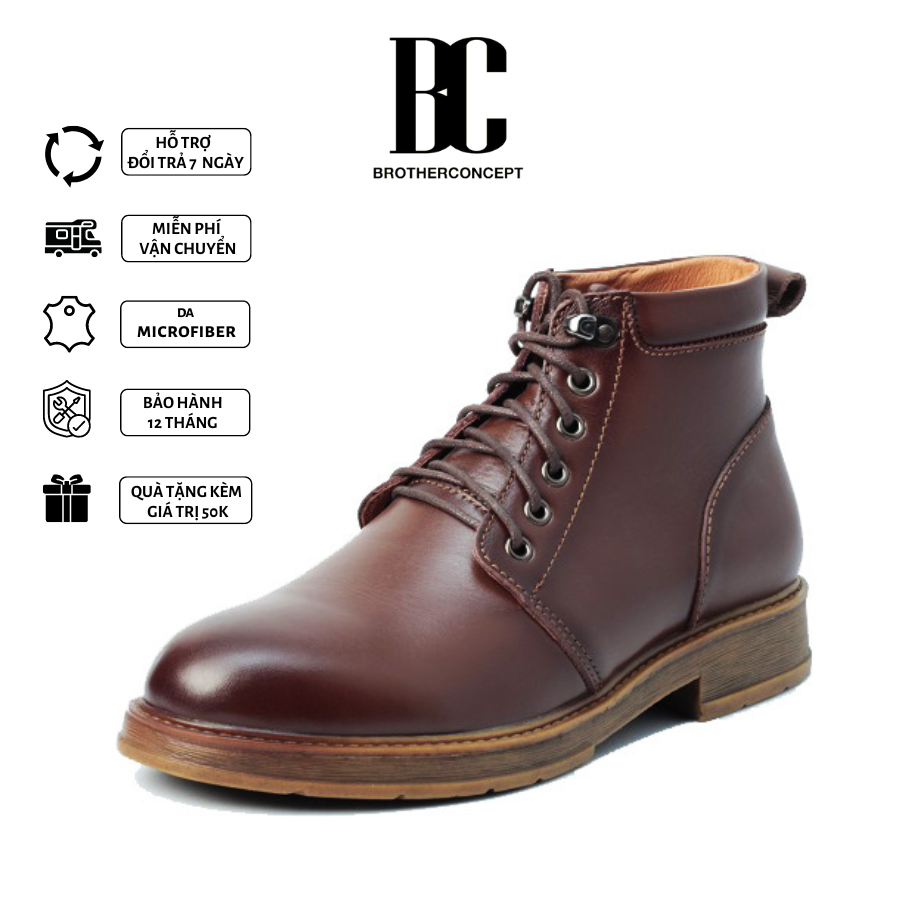 Giày Casual Boots MenZa Nâu
