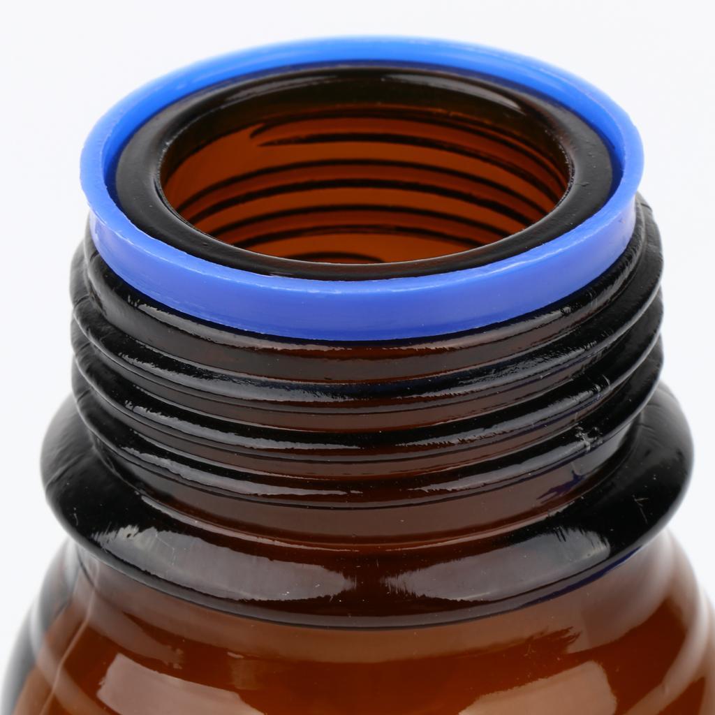 2XGraduated Round Glass Reagent Bottle With Scale Line Screw Cap 250+100mL