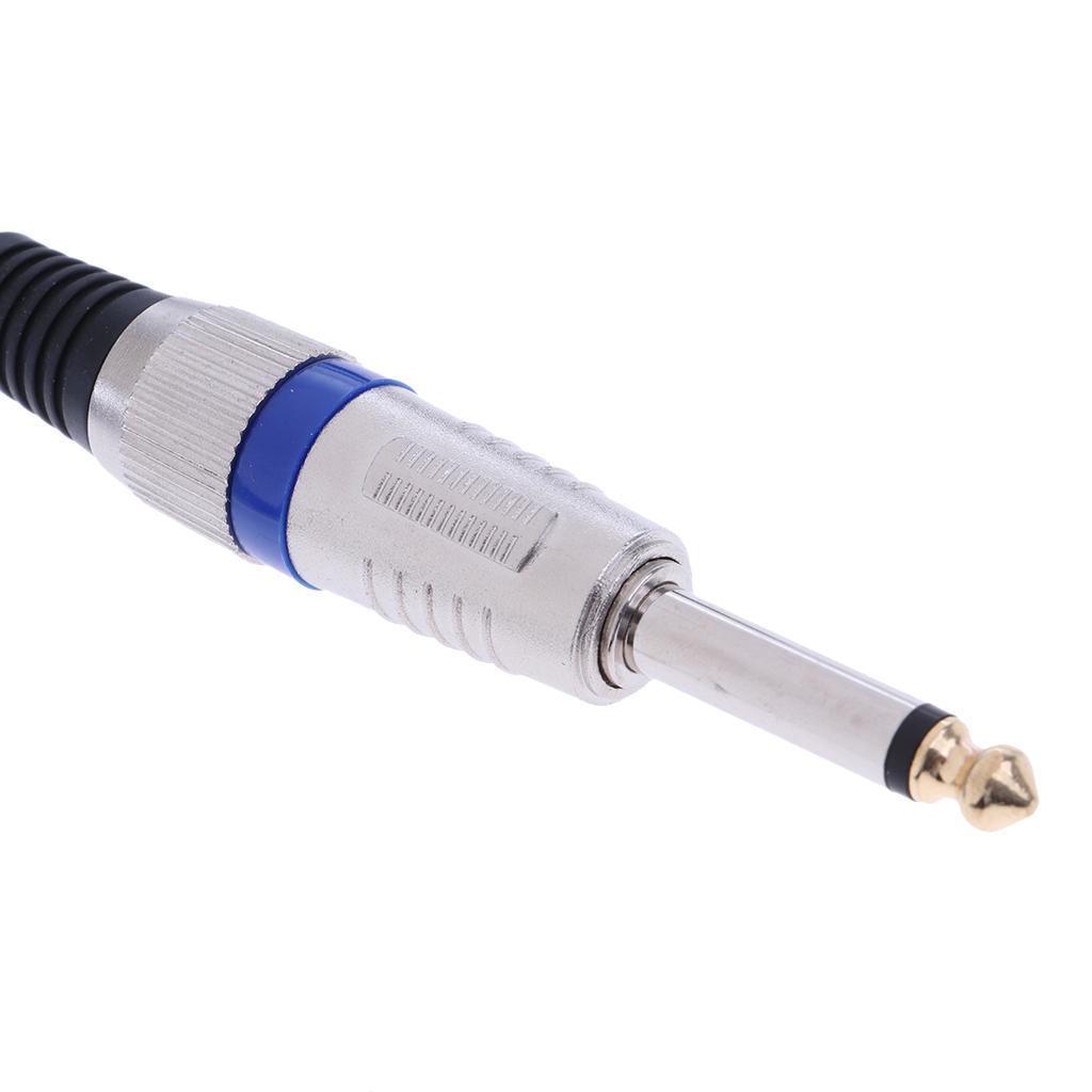 RCA Male to 6.35mm Male Plug Mono Audio AUX Connector Cable Cord 0.5M