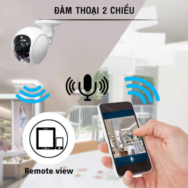 Camera wifi ngoài trời Carevis C19Q-T 2.0MP Full HD, quan sát cố định, 3 led hồng ngoại, đàm thoại 2 chiều, hỗ trợ thẻ nhớ lên tới 128G, cảnh báo chống trộm – Hàng nhập khẩu
