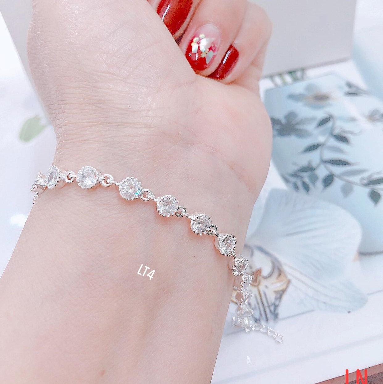 Lắc tay nữ thời trang chất liệu bạc Ý MS20