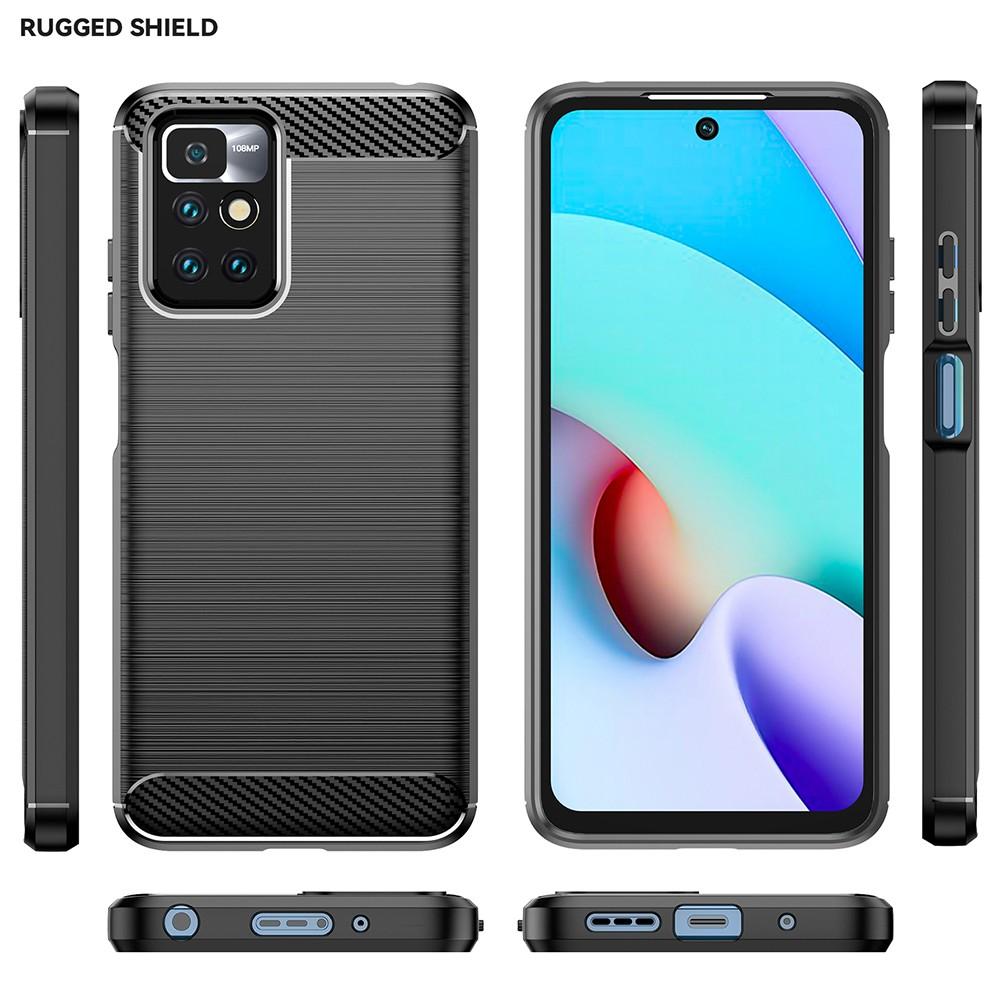 Ốp lưng cho Xiaomi Redmi 10 dẻo Cacbon phay xước chống sốc chống vân tay