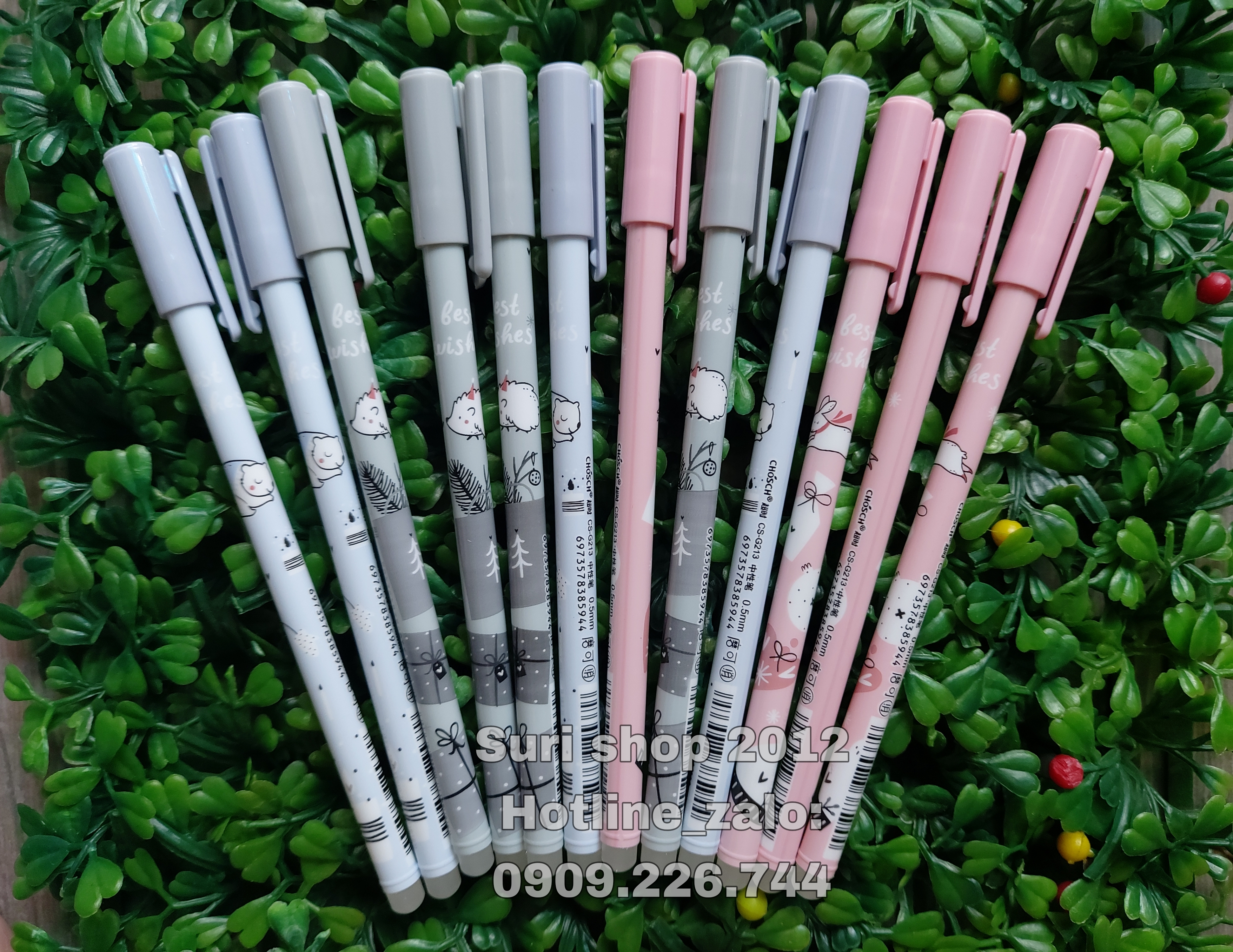 Hộp 12 cây bút gel mực xoá được Chosch dành cho học sinh tiểu học