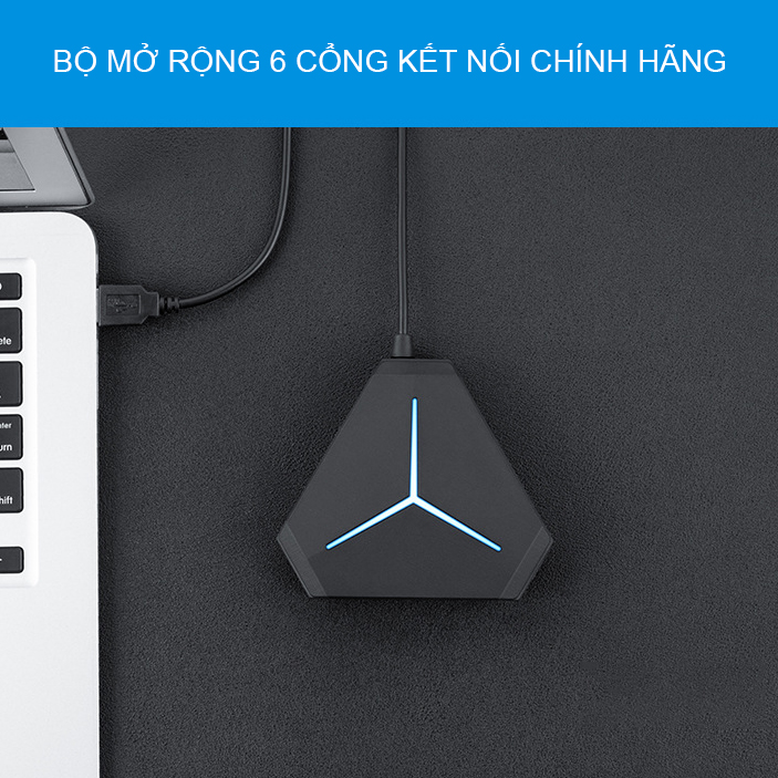 Bộ chia cổng HUB USB 3.0 Sidotech mở rộng kết nối đa năng 6 cổng USB tốc độ cao 2.0/3.0 cổng Audio đầu đọc thẻ nhớ đèn LED kết nối đa cổng cho chuột không dây, bàn phím không dây, tai nghe 3.5mm, hub chuyển đổi mở rộng USB cổng chia USB